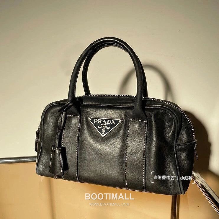 Prada Boston Calfskin Leather Black Boston Bag 프라다 1BA846 보스턴 송아지가죽 블랙 보스턴백 24cm 1
