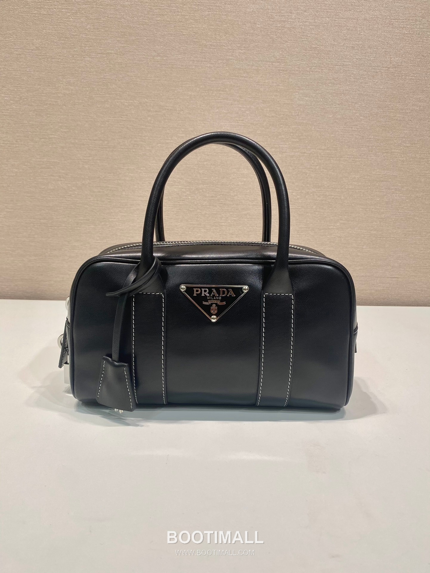 Prada Boston Calfskin Leather Black Boston Bag 프라다 1BA846 보스턴 송아지가죽 블랙 보스턴백 24cm 5