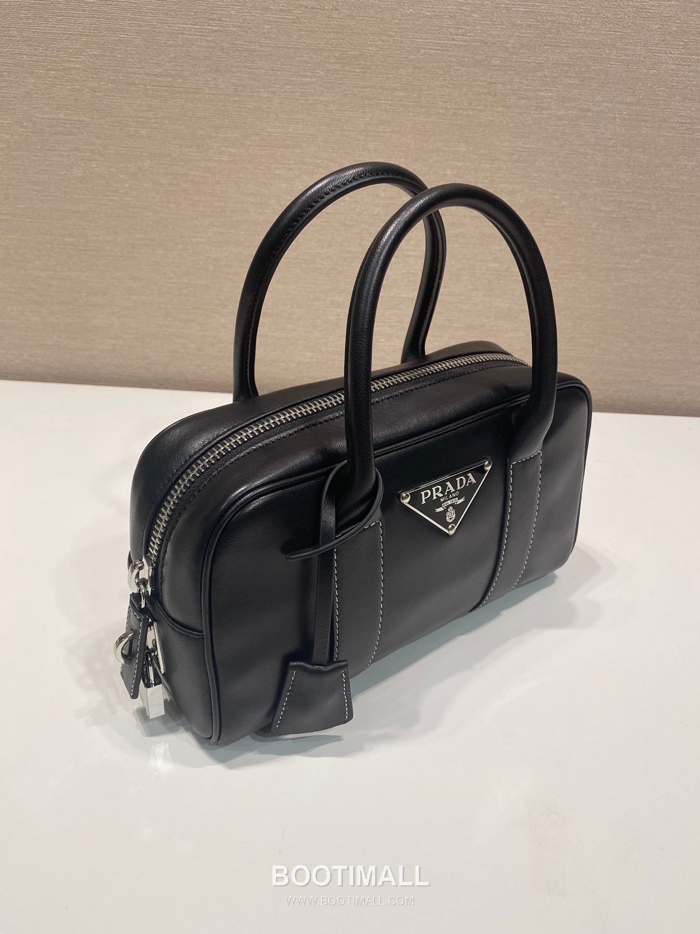 Prada Boston Calfskin Leather Black Boston Bag 프라다 1BA846 보스턴 송아지가죽 블랙 보스턴백 24cm 6