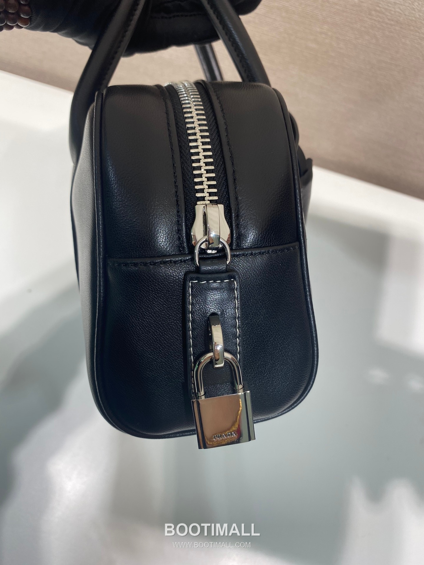 Prada Boston Calfskin Leather Black Boston Bag 프라다 1BA846 보스턴 송아지가죽 블랙 보스턴백 24cm 9