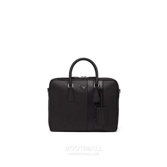 Prada Saffiano Croc Trim Briefcase Saffiano Leather with Crocodile Trim 프라다 2VE011 사피아노 크록 트림 브리프케이스 사피아노 레더 크로커다일 트림 36cm 2