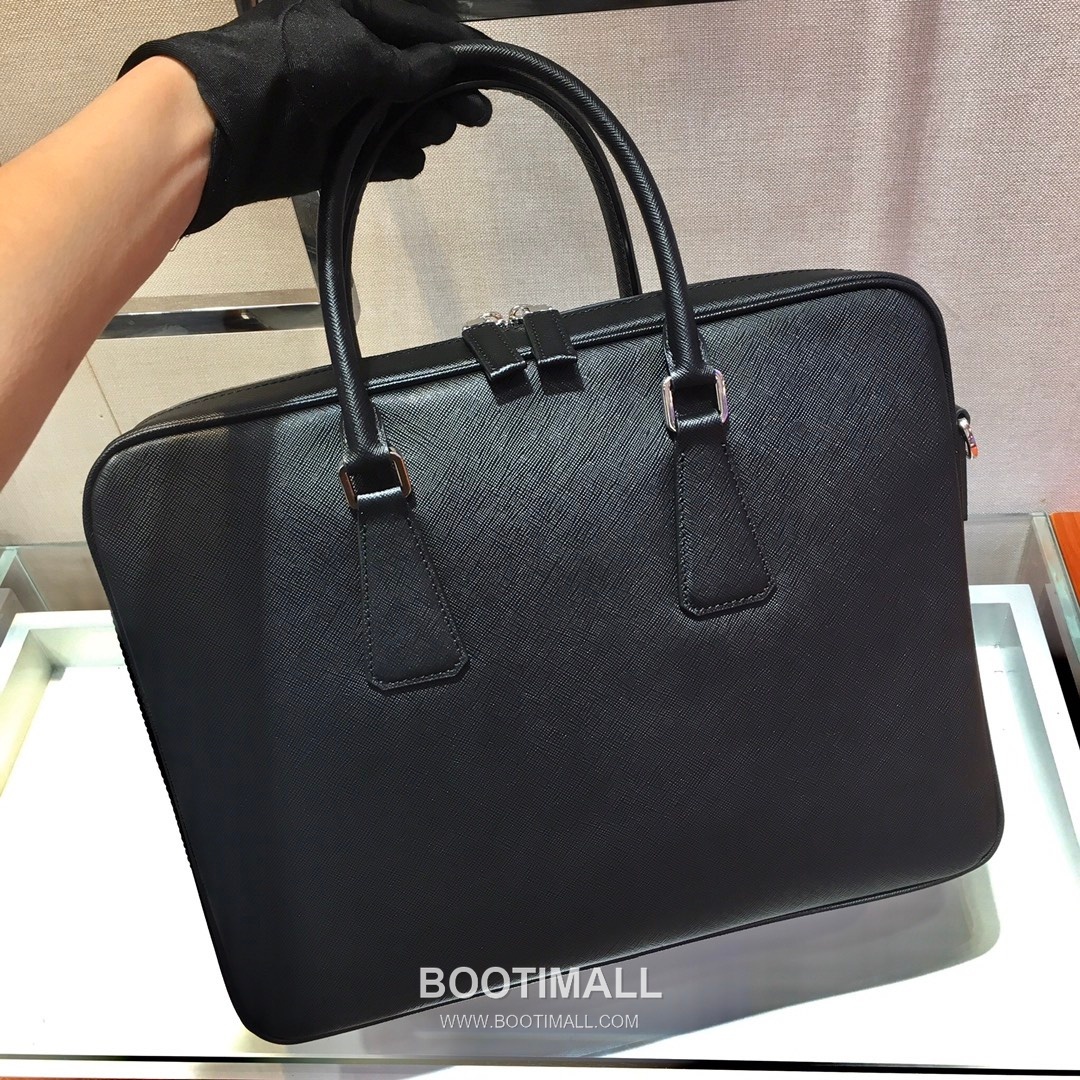 Prada Saffiano Croc Trim Briefcase Saffiano Leather with Crocodile Trim 프라다 2VE011 사피아노 크록 트림 브리프케이스 사피아노 레더 크로커다일 트림 36cm 8