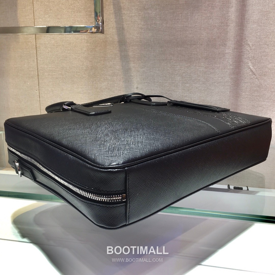 Prada Saffiano Croc Trim Briefcase Saffiano Leather with Crocodile Trim 프라다 2VE011 사피아노 크록 트림 브리프케이스 사피아노 레더 크로커다일 트림 36cm 10
