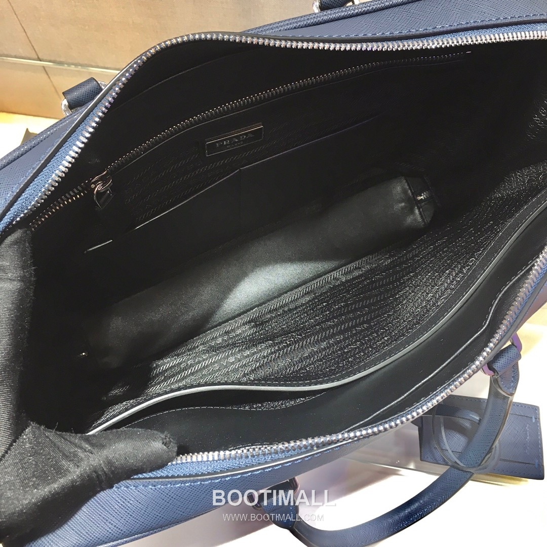 Prada Saffiano Croc Trim Briefcase Saffiano Leather with Crocodile Trim 프라다 2VE011 사피아노 크록 트림 브리프케이스 사피아노 레더 크로커다일 트림 36cm 8