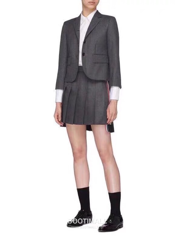 Thom Browne Side Knit Colorblock Skirt Gray 톰브라운 사이드 니트 배색 스커트 그레이 3