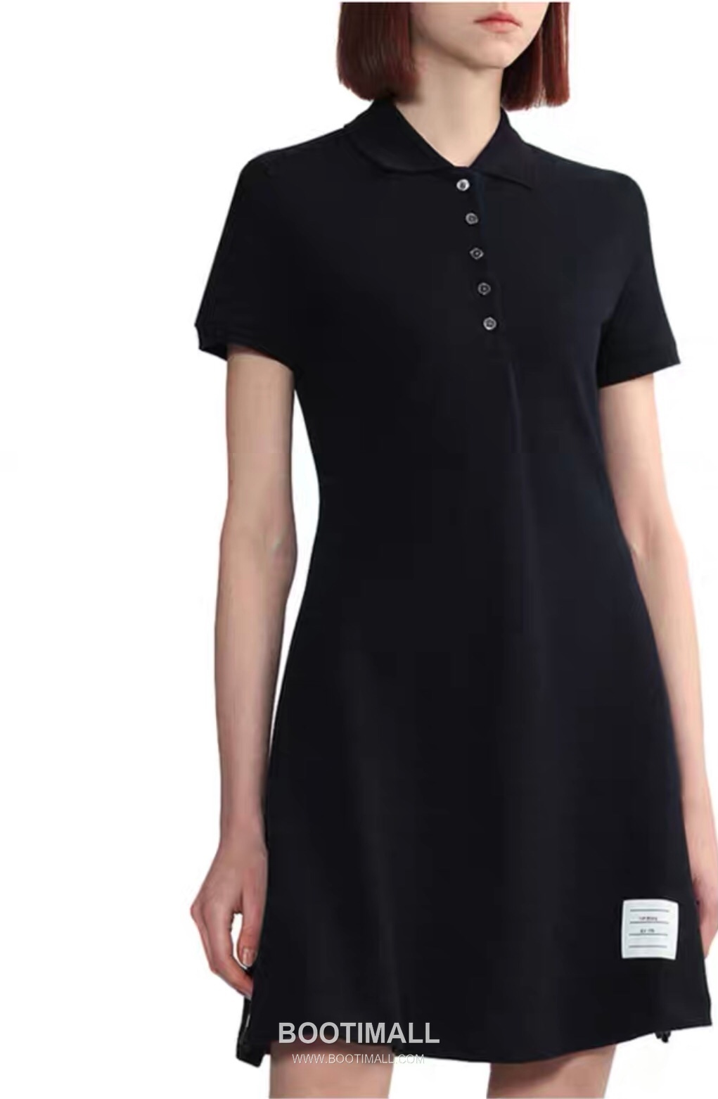 Thom Browne Pique Tape Polo Dress Cotton Grey 톰브라운 피케 테이프 폴로 드레스 코튼 그레이 4