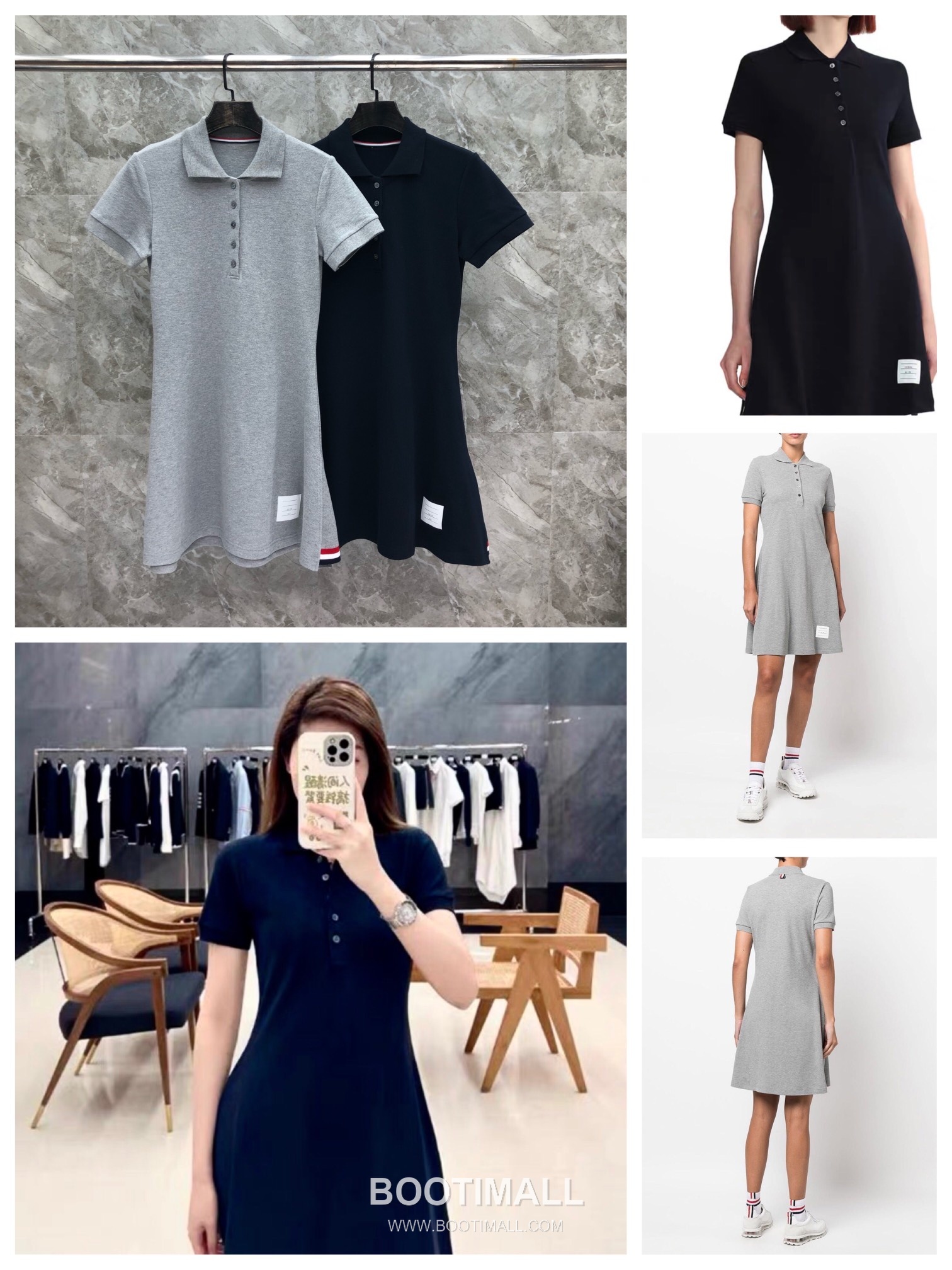 Thom Browne Pique Tape Polo Dress Cotton Grey 톰브라운 피케 테이프 폴로 드레스 코튼 그레이 15