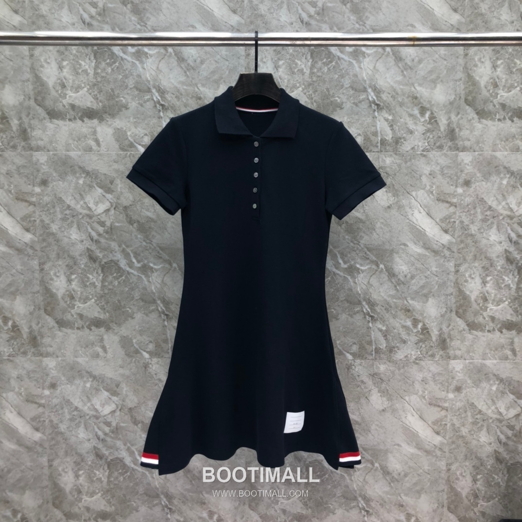 Thom Browne Pique Tape Polo Dress Cotton Grey 톰브라운 피케 테이프 폴로 드레스 코튼 그레이 1