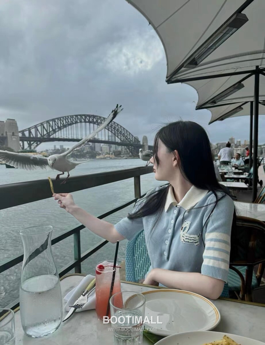 Thom Browne Lion Dog Collar Polo Knit Cotton Light Blue Polo Shirt 톰브라운 사자견 카라 폴로 니트 코튼 라이트 블루 폴로 셔츠 92cm 3