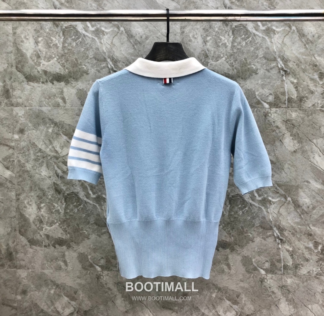 Thom Browne Lion Dog Collar Polo Knit Cotton Light Blue Polo Shirt 톰브라운 사자견 카라 폴로 니트 코튼 라이트 블루 폴로 셔츠 92cm 11
