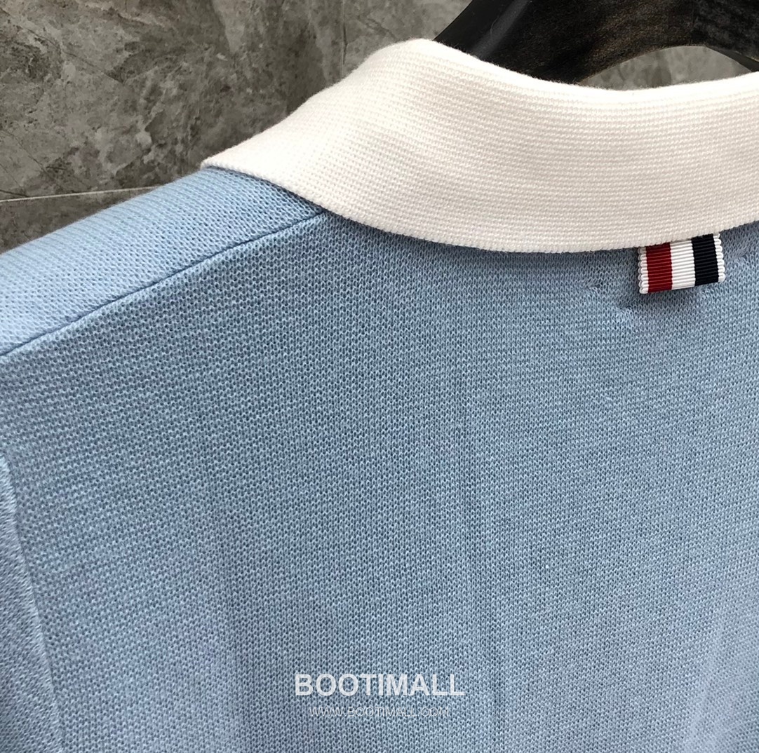 Thom Browne Lion Dog Collar Polo Knit Cotton Light Blue Polo Shirt 톰브라운 사자견 카라 폴로 니트 코튼 라이트 블루 폴로 셔츠 92cm 13