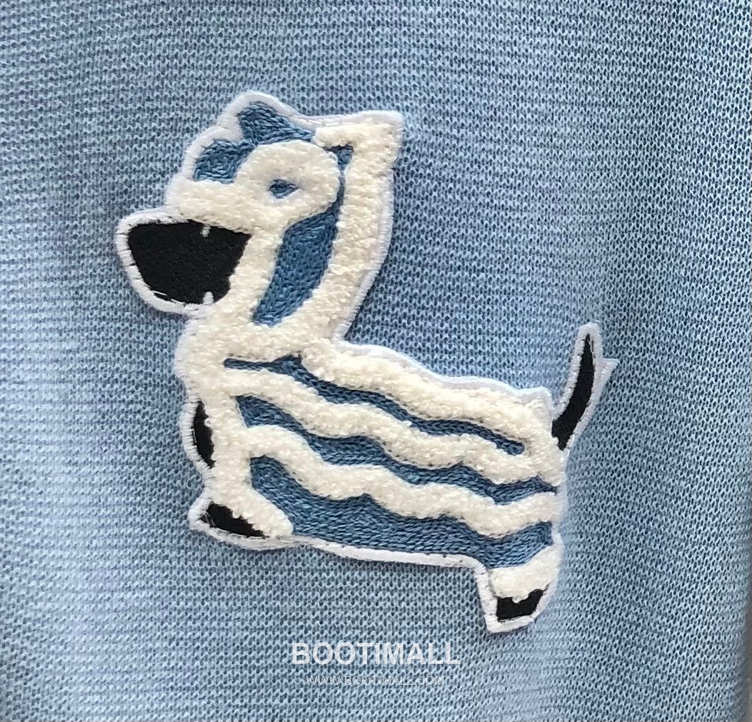 Thom Browne Lion Dog Collar Polo Knit Cotton Light Blue Polo Shirt 톰브라운 사자견 카라 폴로 니트 코튼 라이트 블루 폴로 셔츠 92cm 15