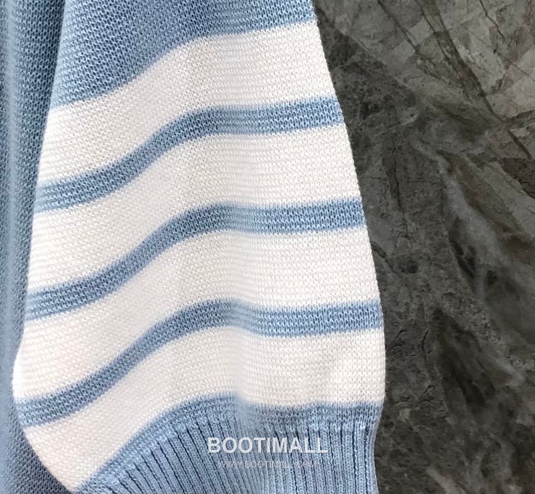 Thom Browne Lion Dog Collar Polo Knit Cotton Light Blue Polo Shirt 톰브라운 사자견 카라 폴로 니트 코튼 라이트 블루 폴로 셔츠 92cm 16