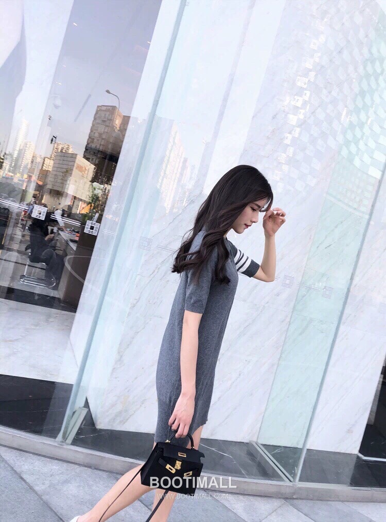 Thom Browne 4-Bar Polo Dress Gray 톰브라운 4바 폴로 드레스 그레이 4