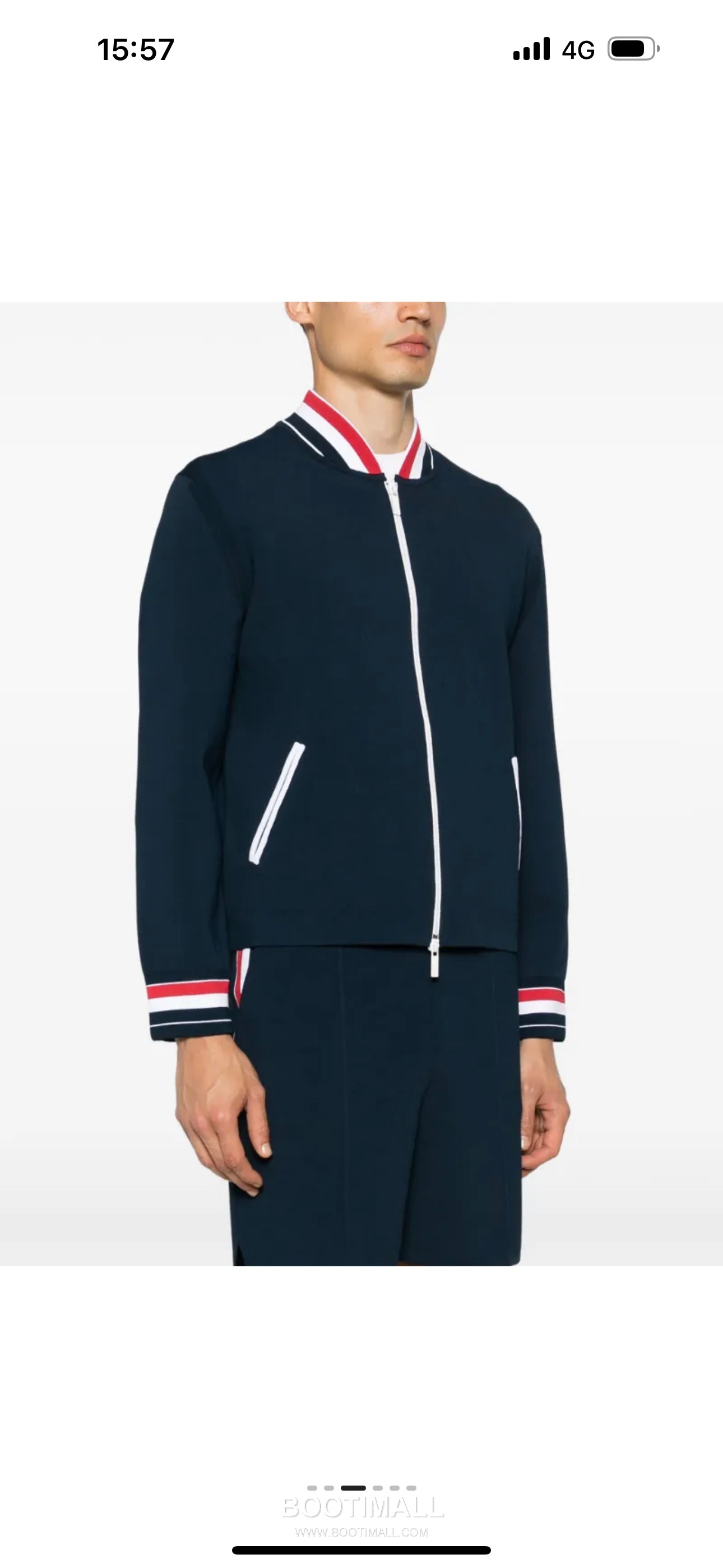 Thom Browne Tricolor Ribbed Jacket Navy 톰브라운 트리컬러 립 자켓 네이비 1