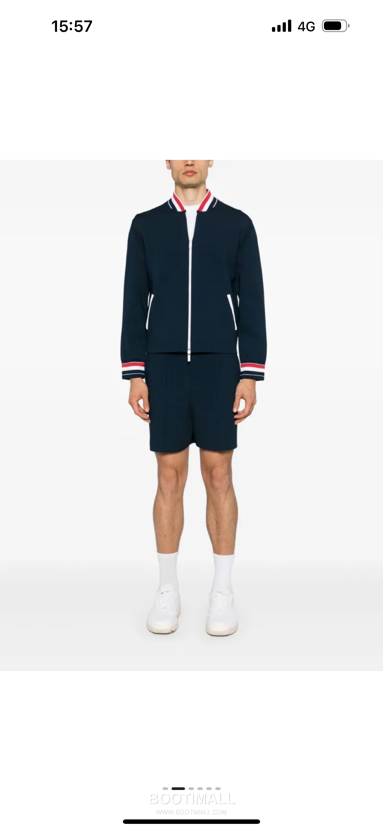 Thom Browne Tricolor Ribbed Jacket Navy 톰브라운 트리컬러 립 자켓 네이비 2