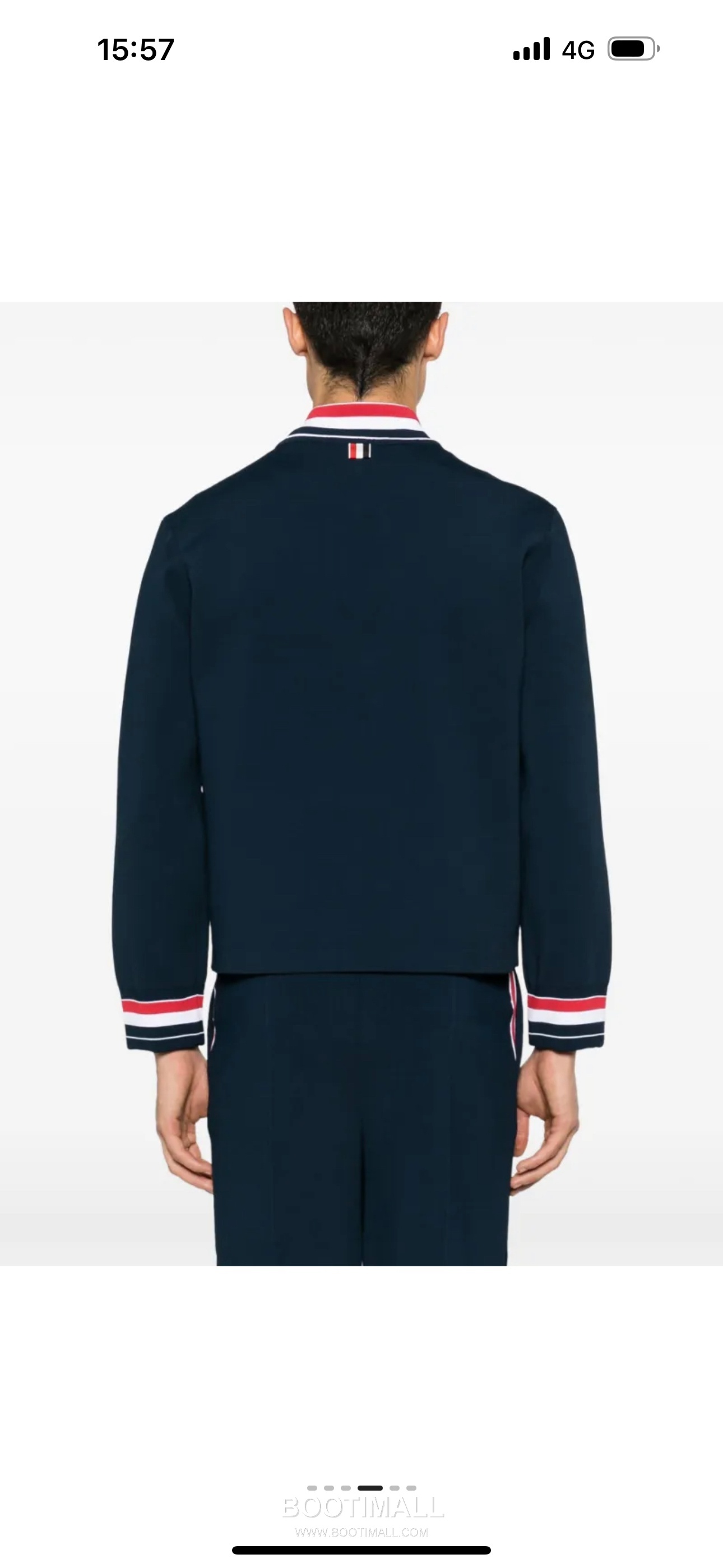 Thom Browne Tricolor Ribbed Jacket Navy 톰브라운 트리컬러 립 자켓 네이비 3