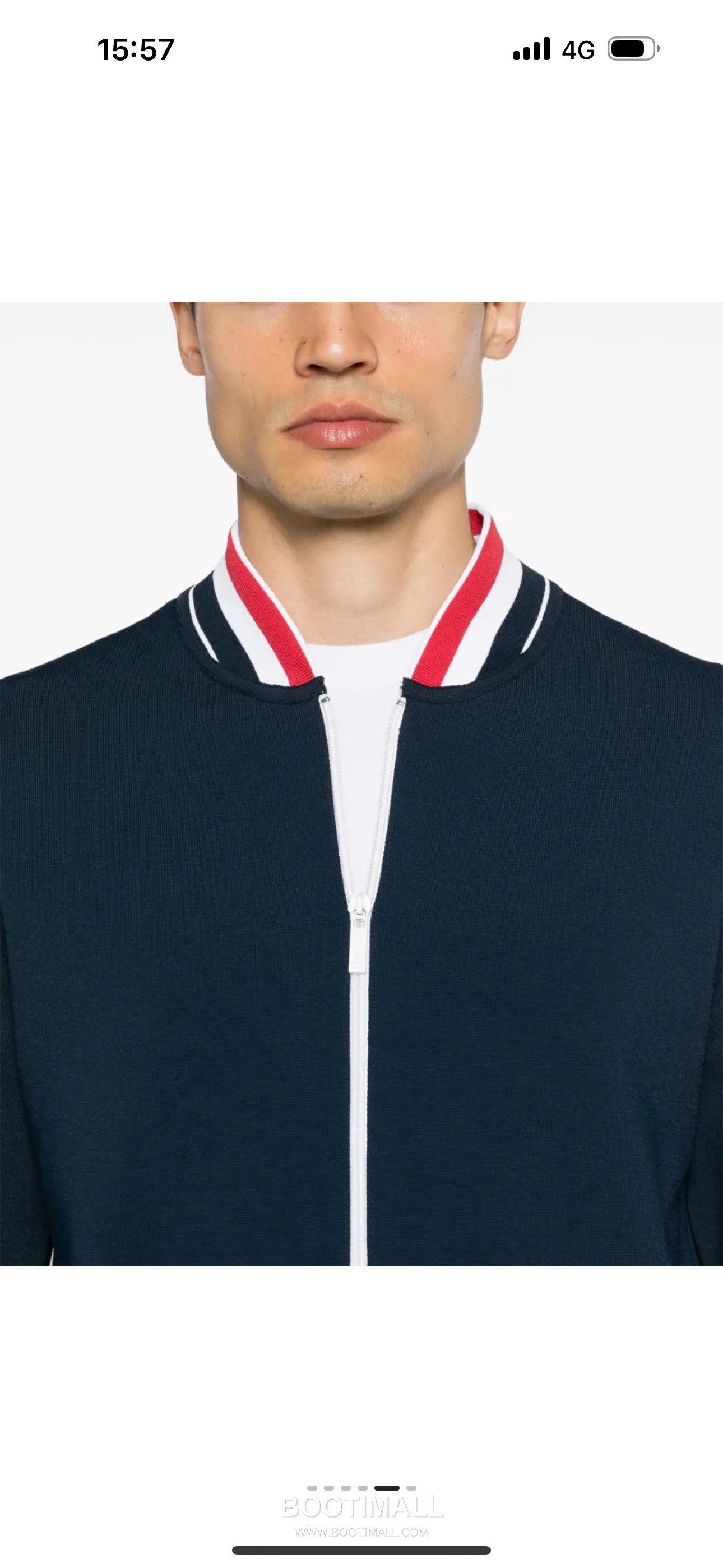 Thom Browne Tricolor Ribbed Jacket Navy 톰브라운 트리컬러 립 자켓 네이비 4