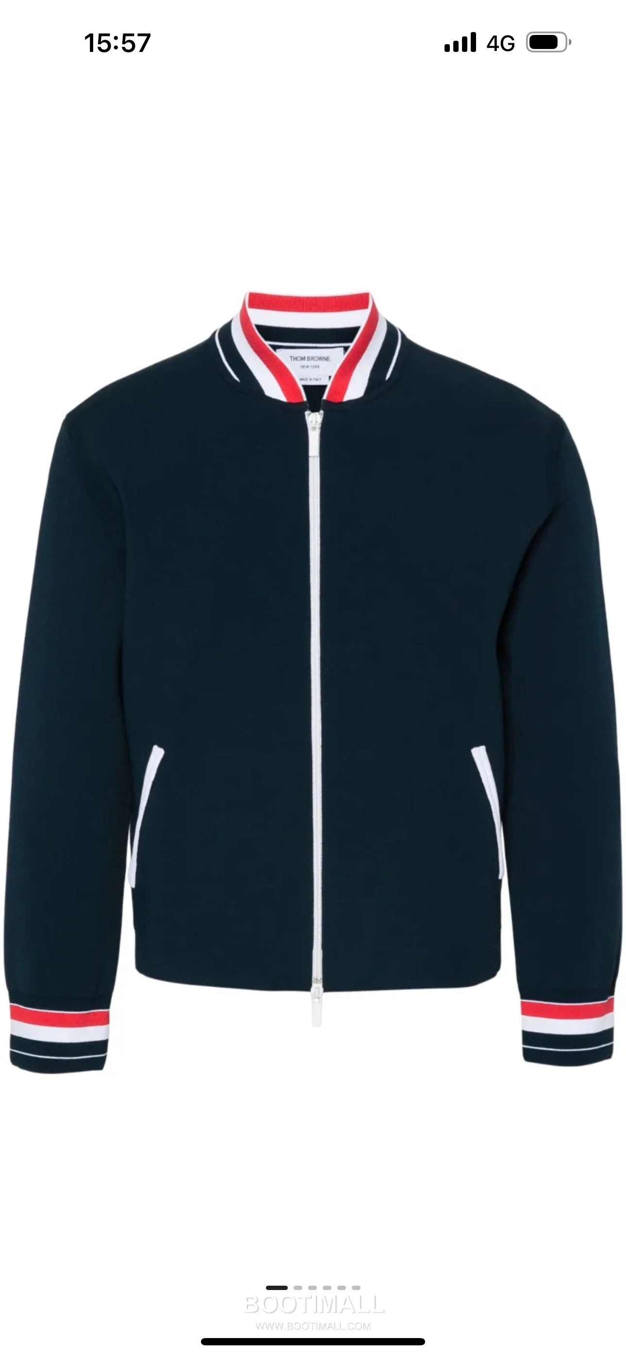 Thom Browne Tricolor Ribbed Jacket Navy 톰브라운 트리컬러 립 자켓 네이비 5