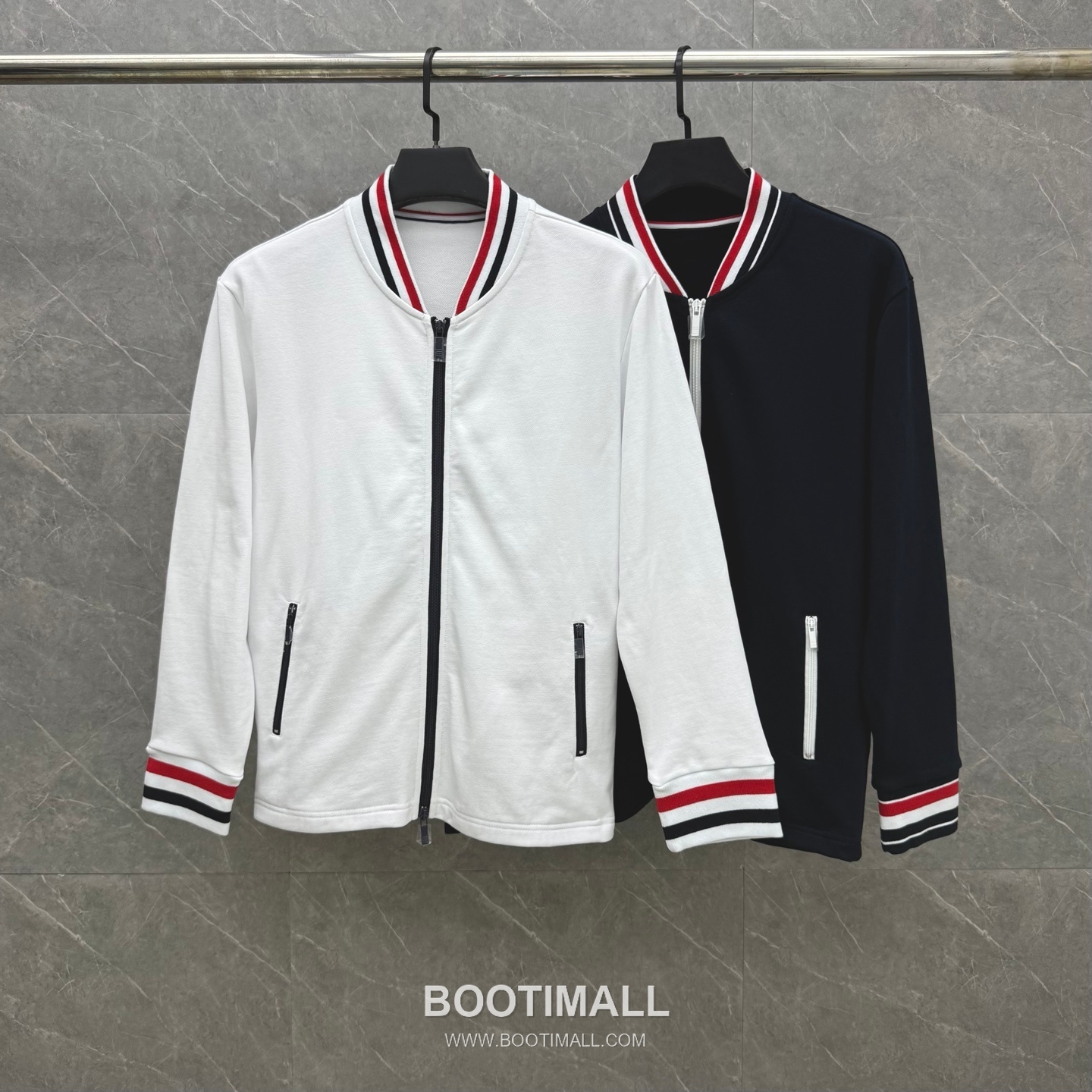 Thom Browne Tricolor Ribbed Jacket Navy 톰브라운 트리컬러 립 자켓 네이비 18