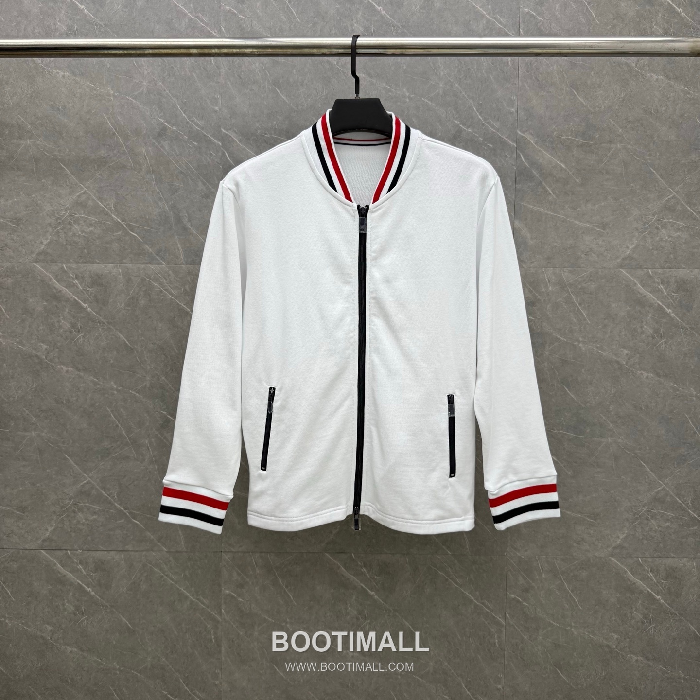 Thom Browne Tricolor Ribbed Jacket Navy 톰브라운 트리컬러 립 자켓 네이비 1