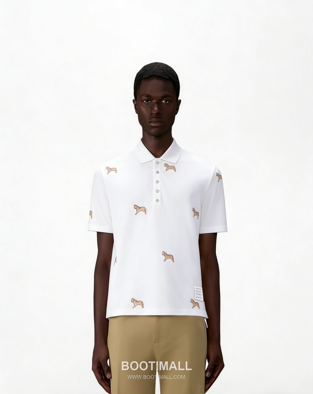 Thom Browne Horse Embroidery Polo Navy Polo Shirt 톰브라운 홀스 자수 폴로 네이비 폴로 셔츠 1