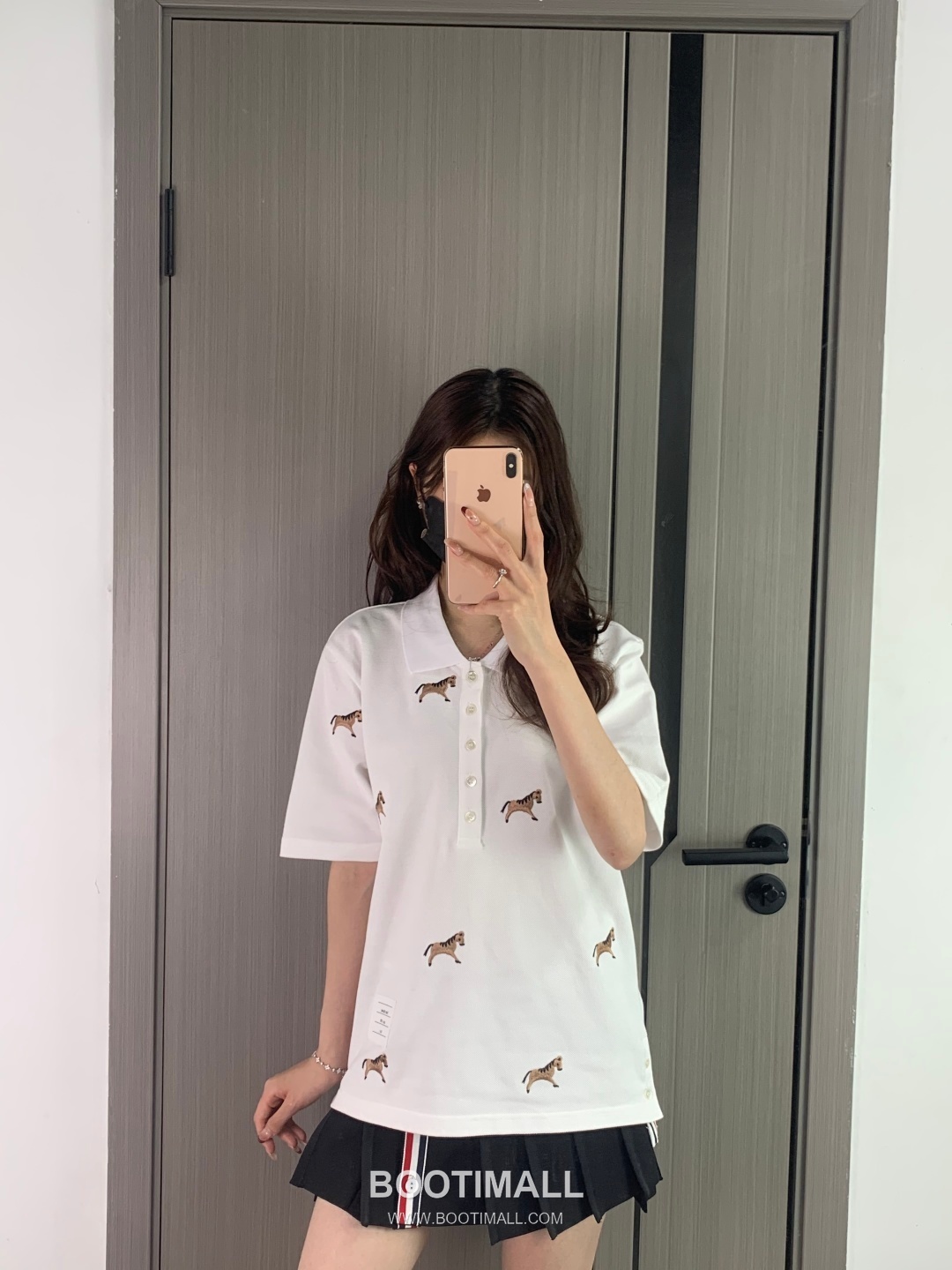 Thom Browne Horse Embroidery Polo Navy Polo Shirt 톰브라운 홀스 자수 폴로 네이비 폴로 셔츠 5