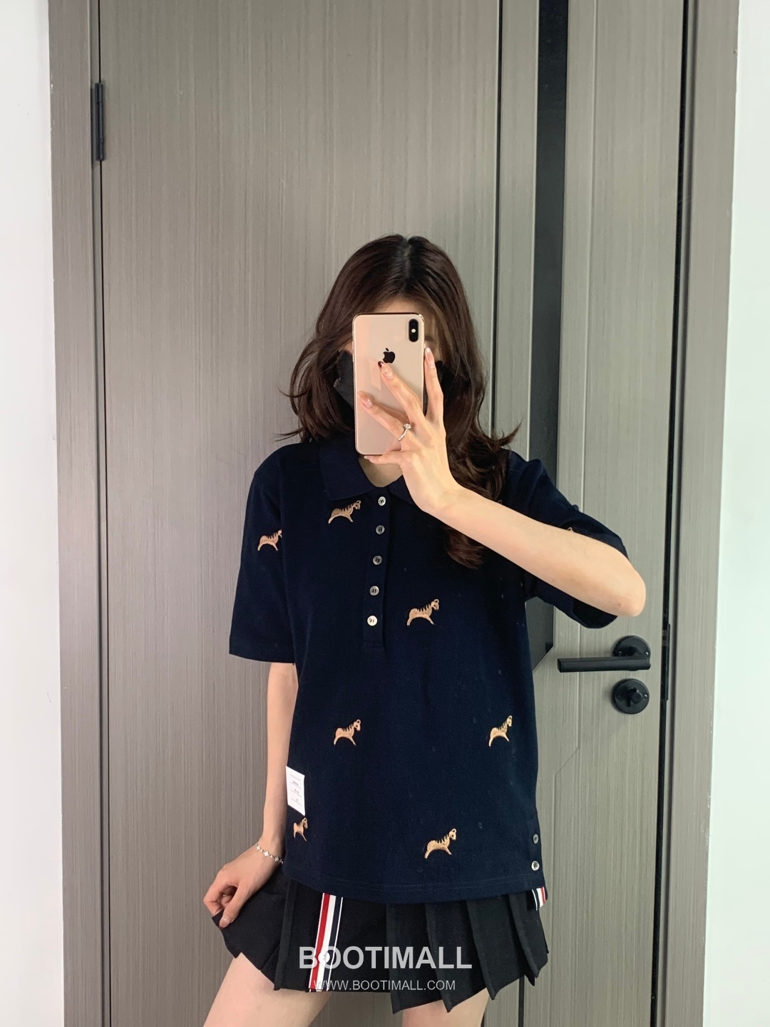 Thom Browne Horse Embroidery Polo Navy Polo Shirt 톰브라운 홀스 자수 폴로 네이비 폴로 셔츠 5