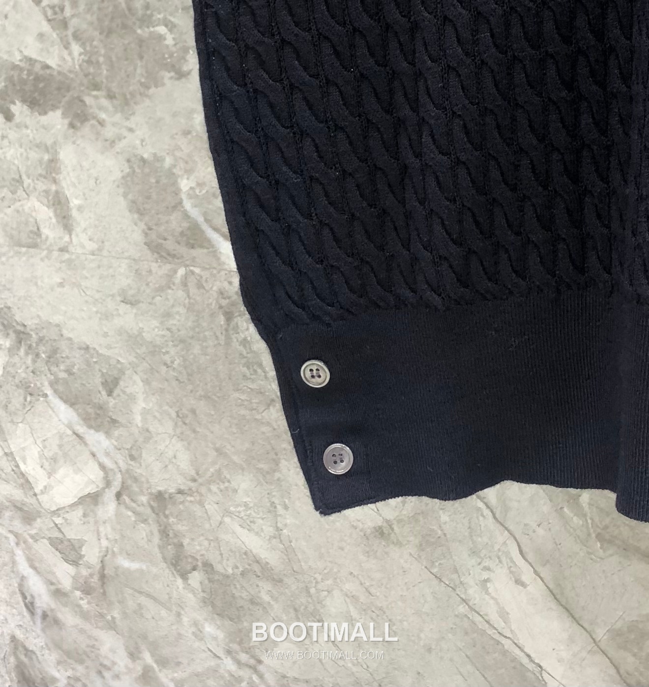 Thom Browne Cable Knit Four Bar Polo Wool Blend Knit White Polo Shirt 톰브라운 케이블 니트 포바 폴로 울 블렌드 니트 화이트 폴로 셔츠 69cm 7