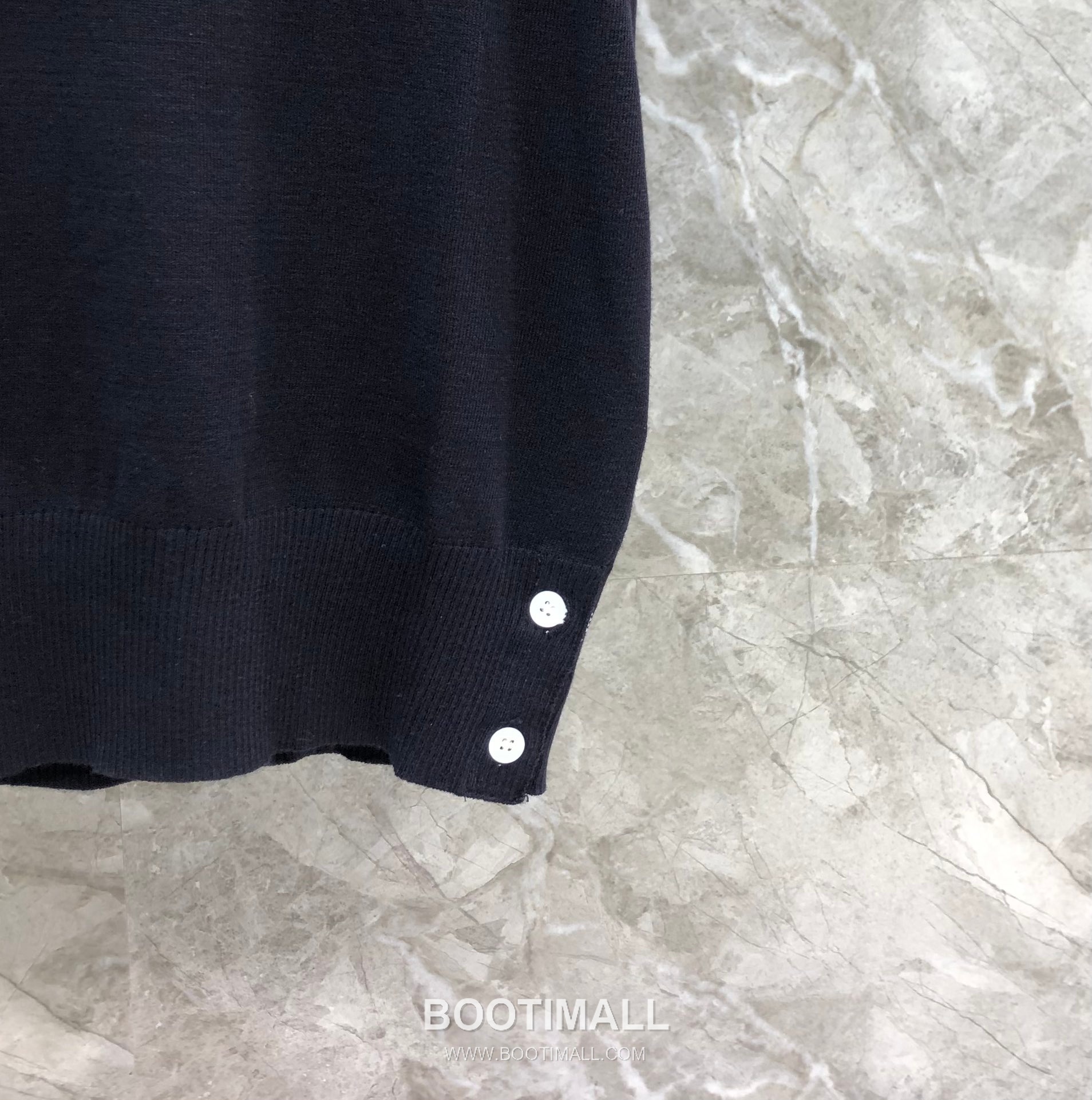 Thom Browne Contrast Collar Knit Polo Knitted Cotton Blend Gray Polo Shirt 톰브라운 배색 카라 니트 폴로 코튼 블렌드 니트 그레이 폴로 셔츠 69cm 13