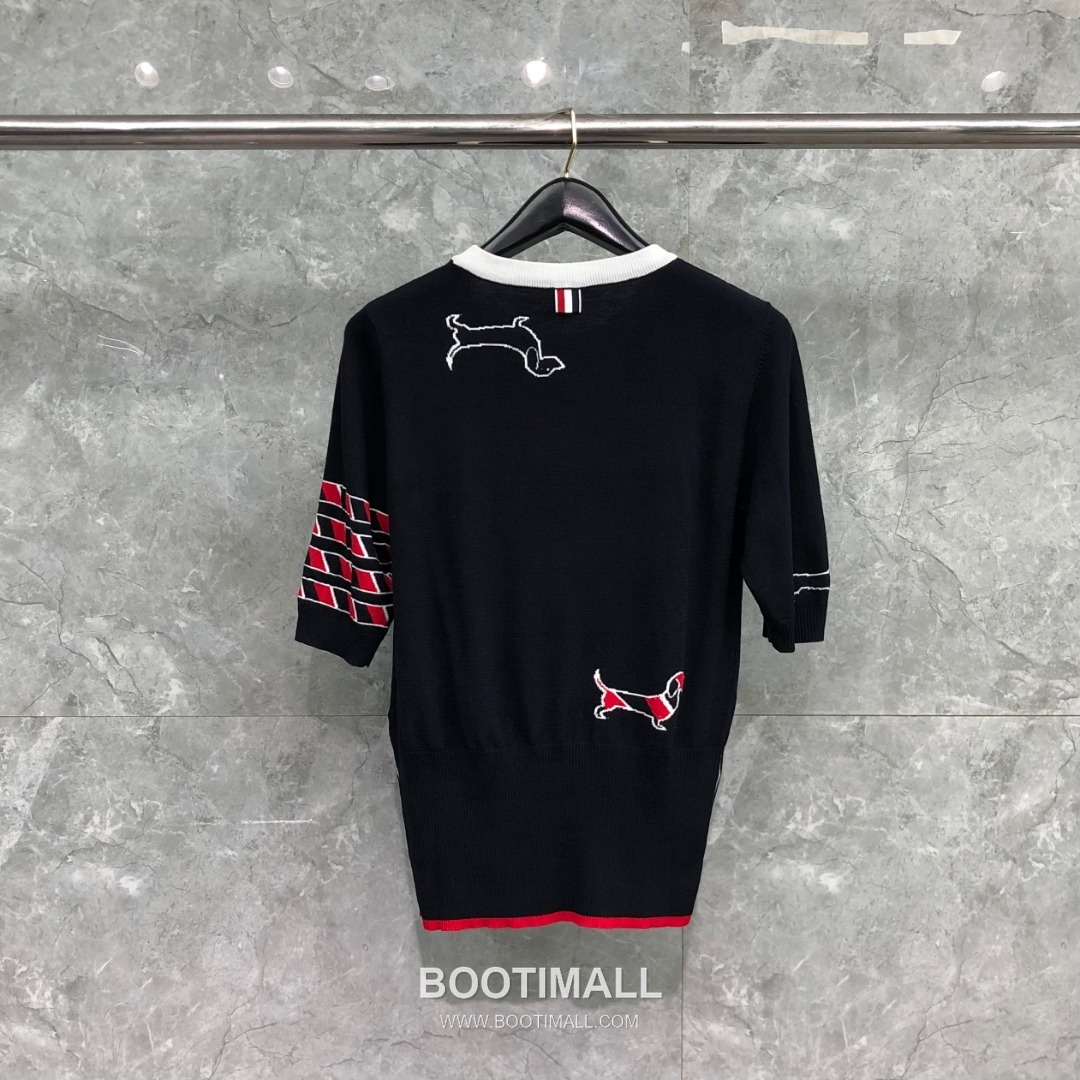 Thom Browne Dachshund Intarsia Crew Knit Tee Knitted Fabric Grey T-Shirt 톰브라운 닥스훈트 인타르시아 크루 니트 티 니트 원단 그레이 티셔츠 60cm -3 17