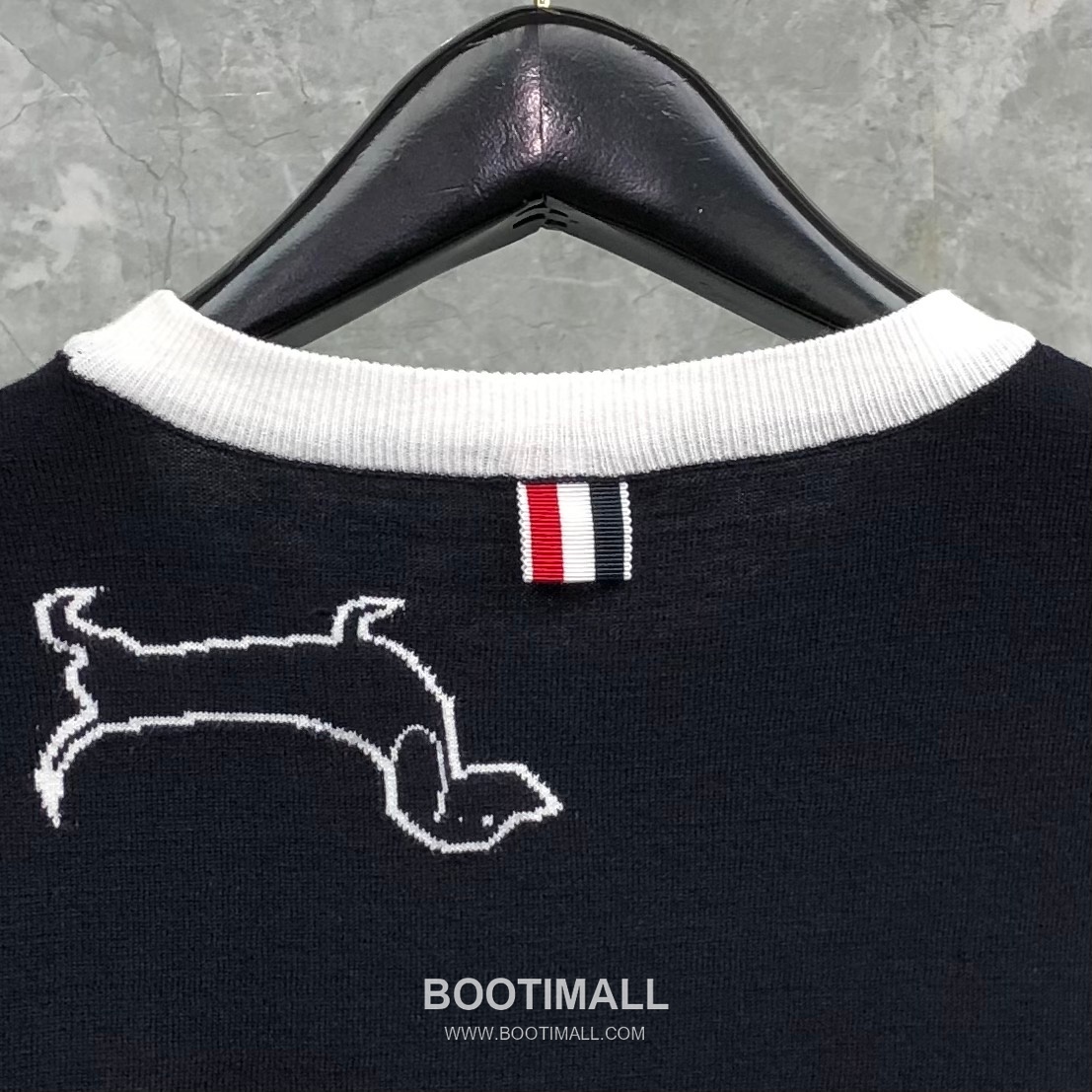 Thom Browne Dachshund Intarsia Crew Knit Tee Knitted Fabric Grey T-Shirt 톰브라운 닥스훈트 인타르시아 크루 니트 티 니트 원단 그레이 티셔츠 60cm -3 24