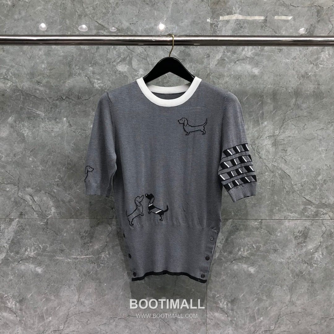 Thom Browne Camo Dog Knit Tee Gray T-Shirt 톰브라운 카모 도그 니트 티 그레이 티셔츠 1