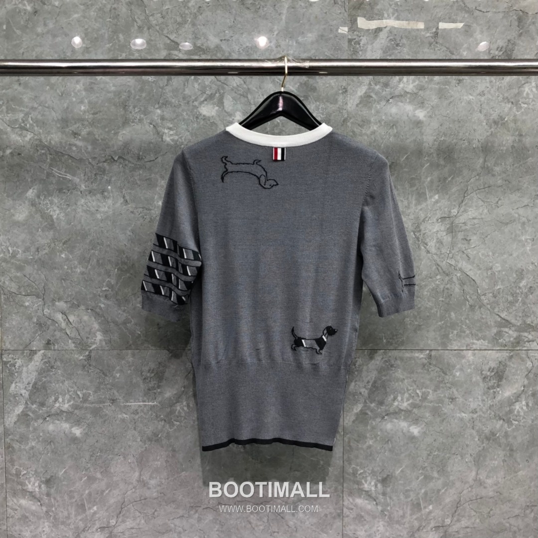 Thom Browne Camo Dog Knit Tee Gray T-Shirt 톰브라운 카모 도그 니트 티 그레이 티셔츠 2