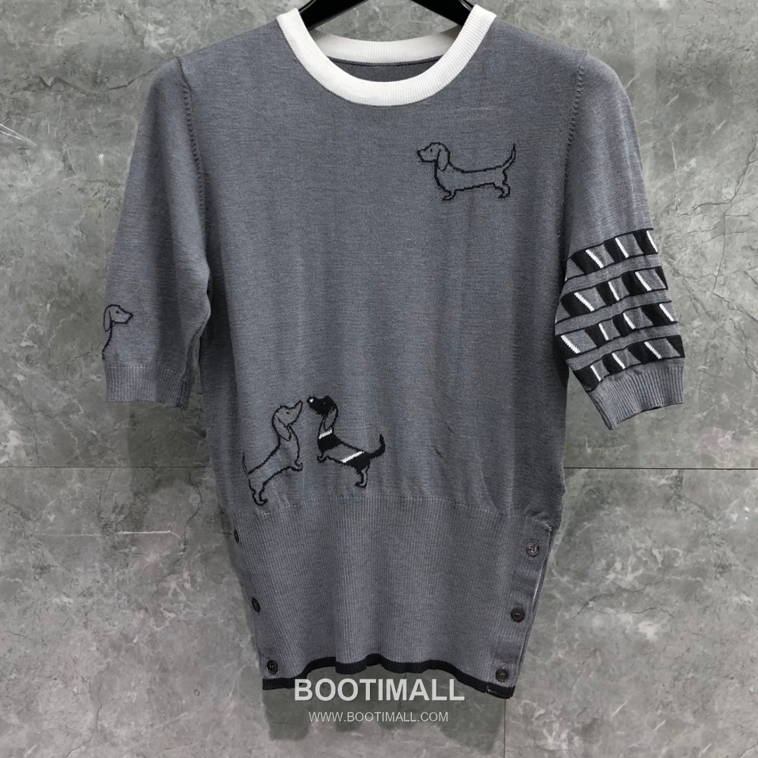 Thom Browne Camo Dog Knit Tee Gray T-Shirt 톰브라운 카모 도그 니트 티 그레이 티셔츠 3