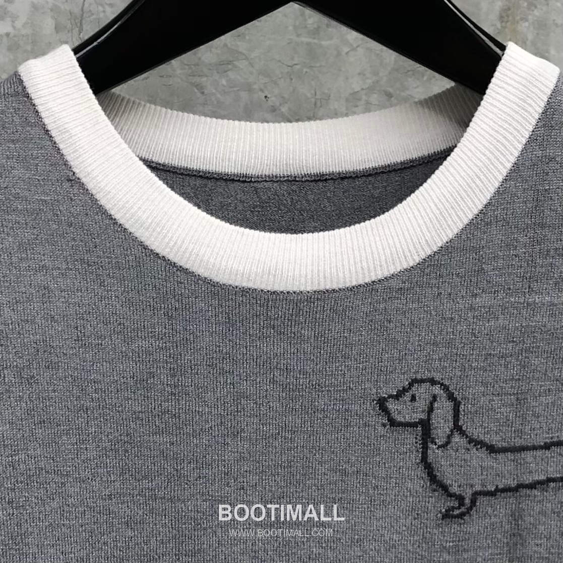 Thom Browne Camo Dog Knit Tee Gray T-Shirt 톰브라운 카모 도그 니트 티 그레이 티셔츠 4