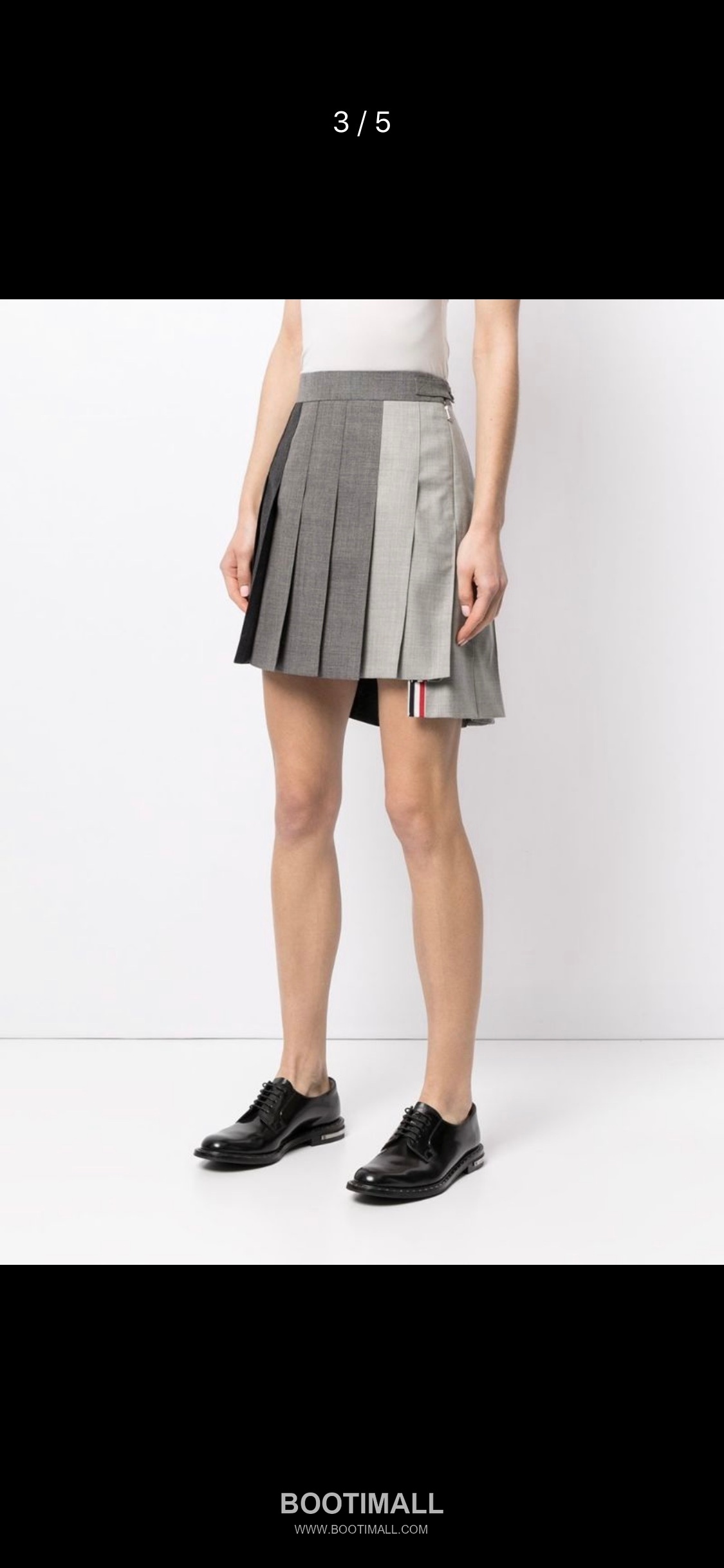 Thom Browne Tricolor Pleated Mini Grey Skirt 톰브라운 트라이컬러 플리츠 미니 그레이 스커트 2
