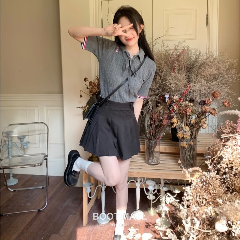 Thom Browne Bow Knit Short Sleeve White Knitwear 톰브라운 보우 니트 반소매 화이트 6