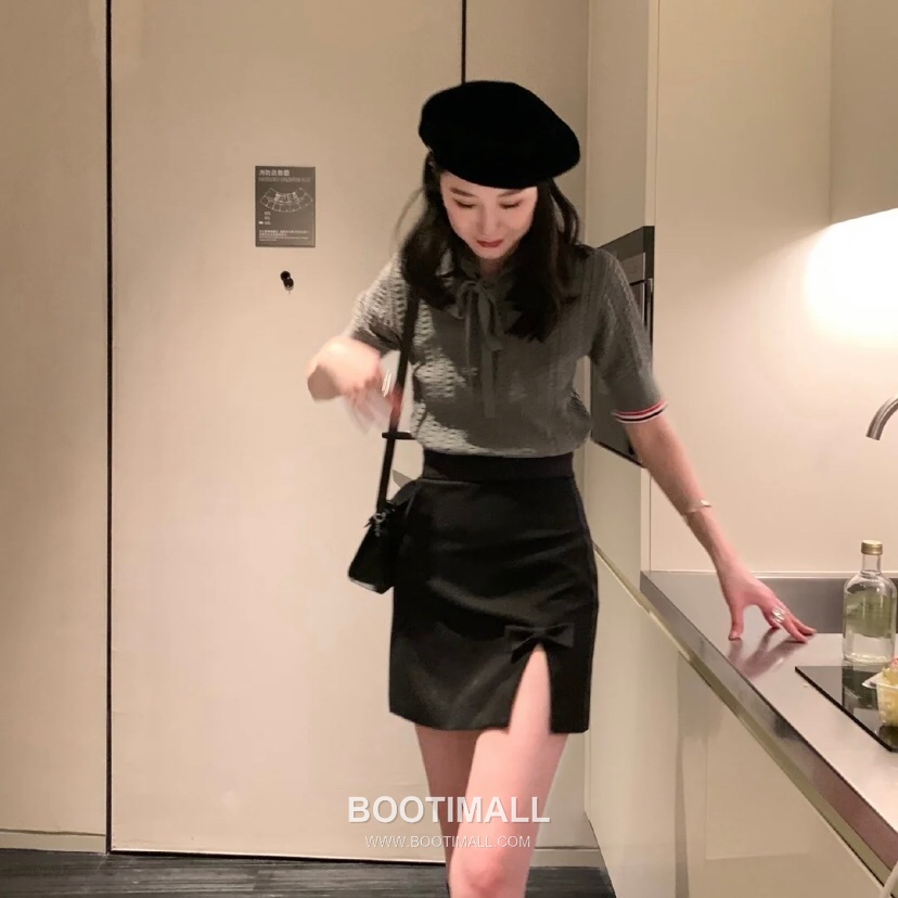 Thom Browne Bow Knit Short Sleeve White Knitwear 톰브라운 보우 니트 반소매 화이트 10