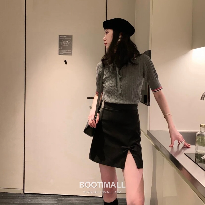 Thom Browne Bow Knit Short Sleeve White Knitwear 톰브라운 보우 니트 반소매 화이트 11