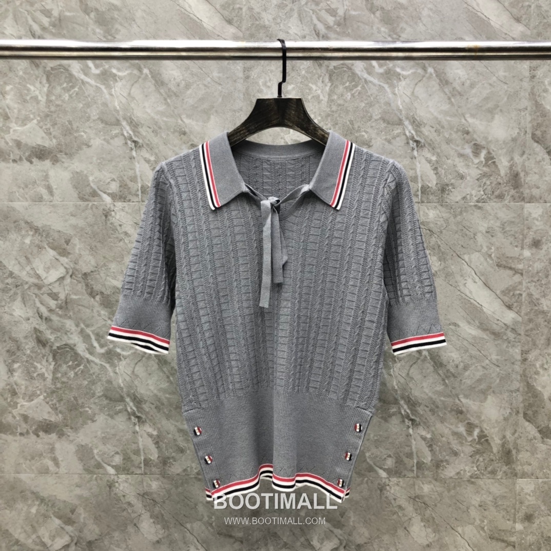 Thom Browne Bow Knit Short Sleeve White Knitwear 톰브라운 보우 니트 반소매 화이트 15