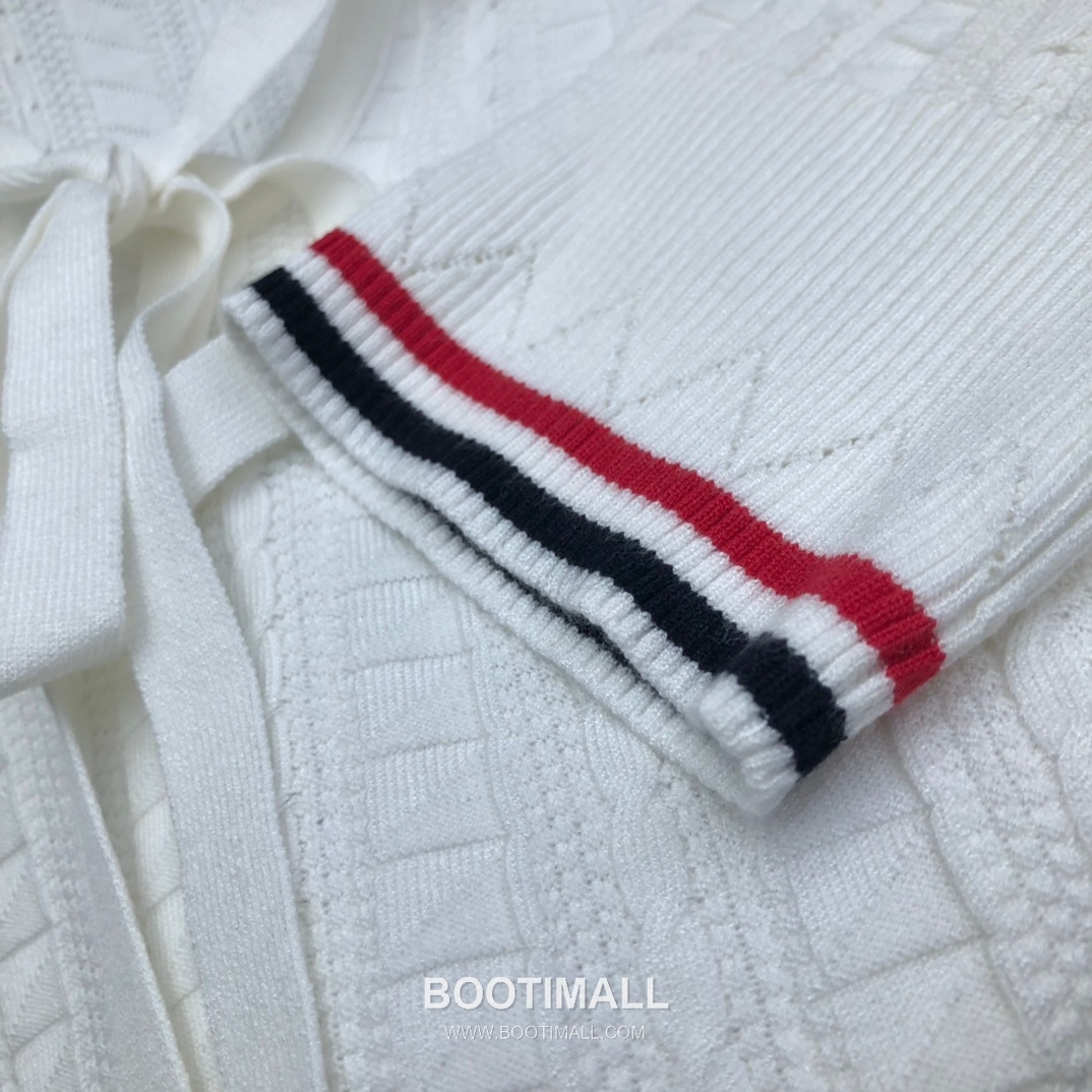 Thom Browne Bow Knit Short Sleeve White Knitwear 톰브라운 보우 니트 반소매 화이트 5