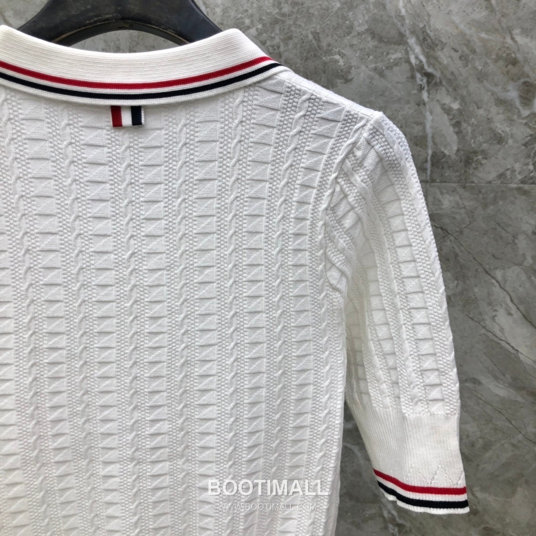 Thom Browne Bow Knit Short Sleeve White Knitwear 톰브라운 보우 니트 반소매 화이트 6