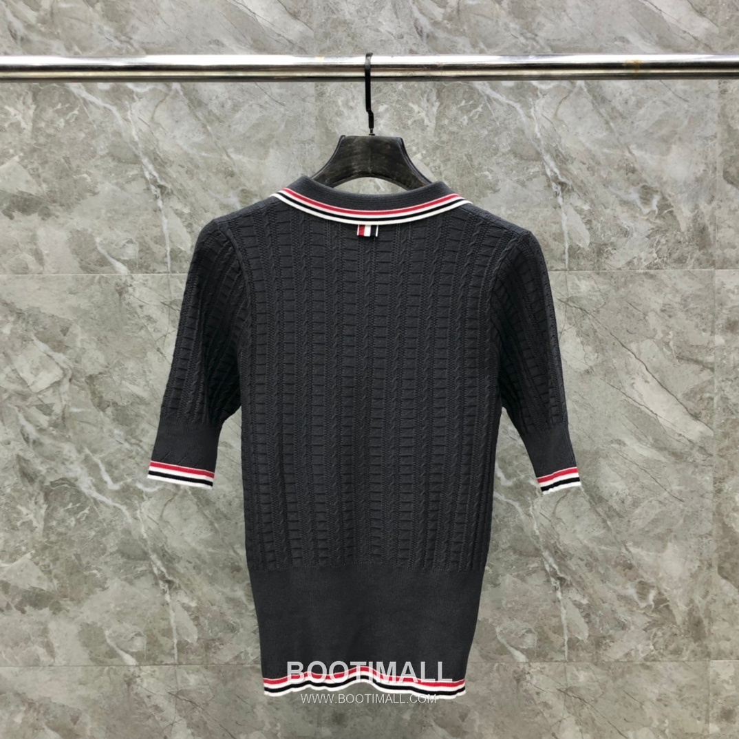 Thom Browne Bow Knit Short Sleeve White Knitwear 톰브라운 보우 니트 반소매 화이트 2