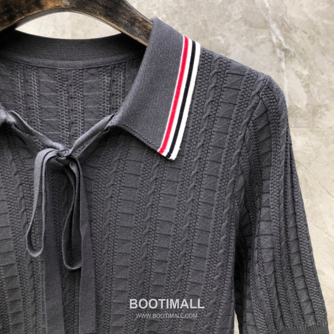 Thom Browne Bow Knit Short Sleeve White Knitwear 톰브라운 보우 니트 반소매 화이트 3