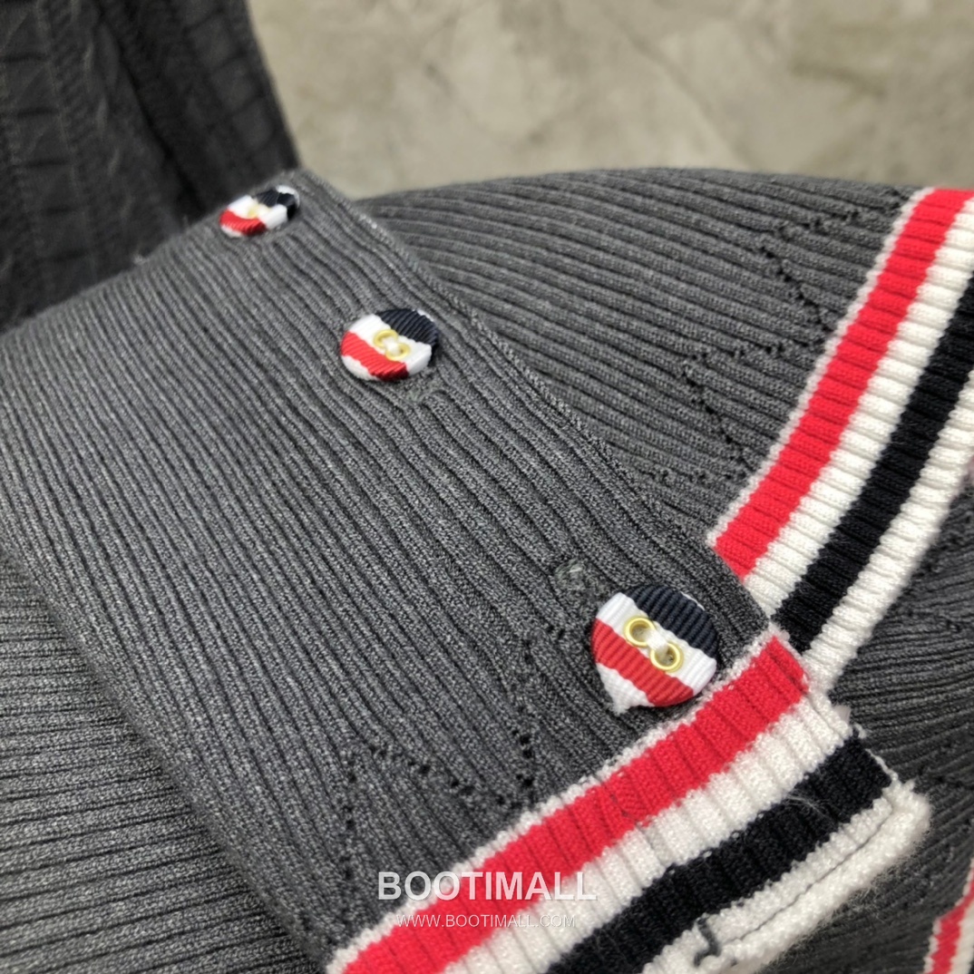 Thom Browne Bow Knit Short Sleeve White Knitwear 톰브라운 보우 니트 반소매 화이트 5