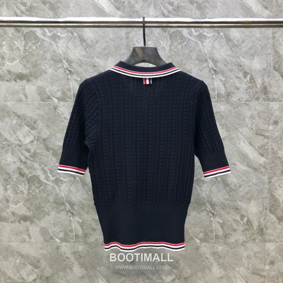 Thom Browne Bow Knit Short Sleeve White Knitwear 톰브라운 보우 니트 반소매 화이트 2