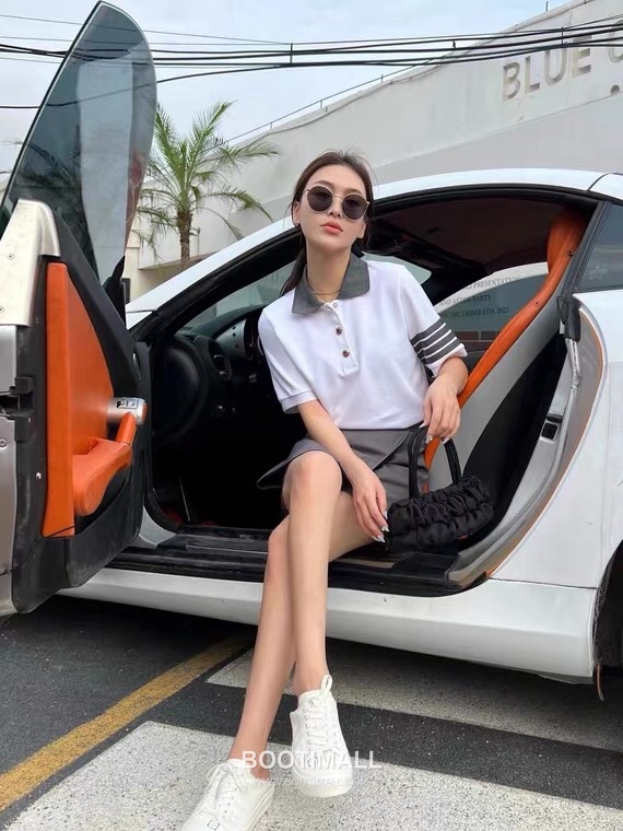 Thom Browne Signature Trim Skirt Gray 톰브라운 시그니처 트림 스커트 그레이 4