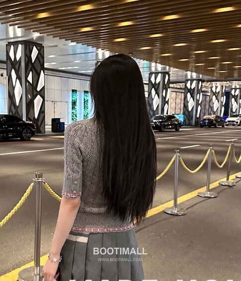 Thom Browne Cable Trim Short Cardigan Grey Knitwear 톰브라운 케이블 트림 반소매 가디건 그레이 니트 3