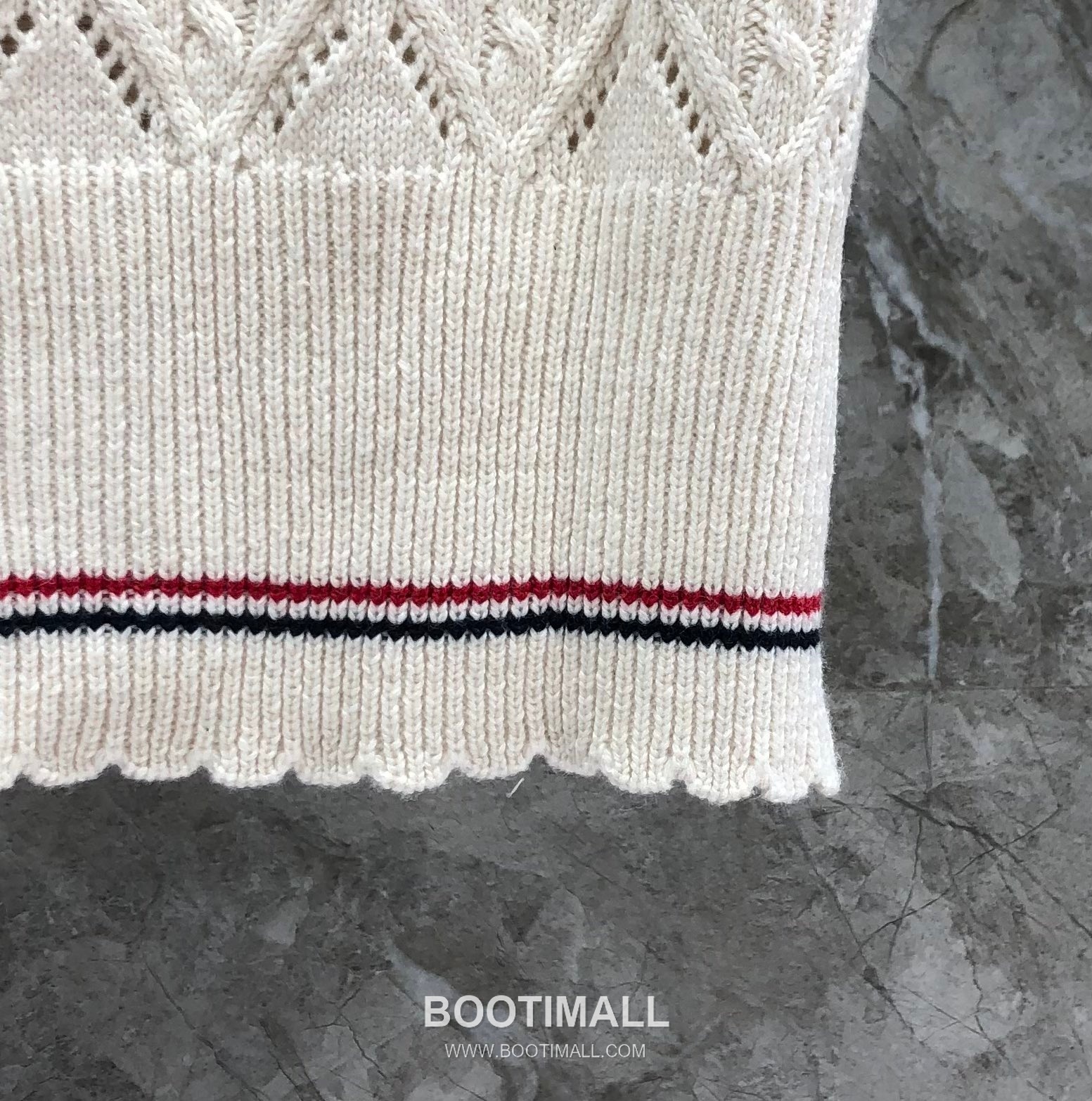 Thom Browne Cable Trim Short Cardigan Grey Knitwear 톰브라운 케이블 트림 반소매 가디건 그레이 니트 15